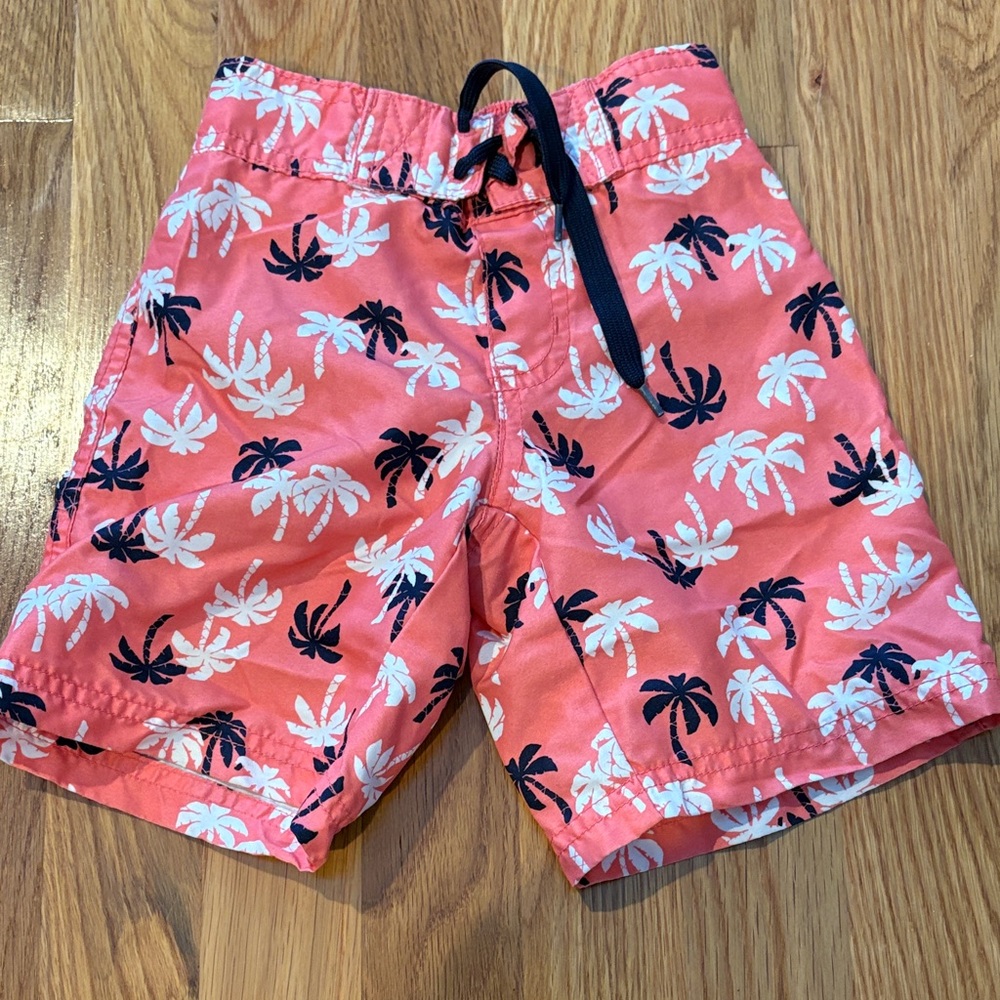 Janie and Jack Coral Floral Swim Shorts